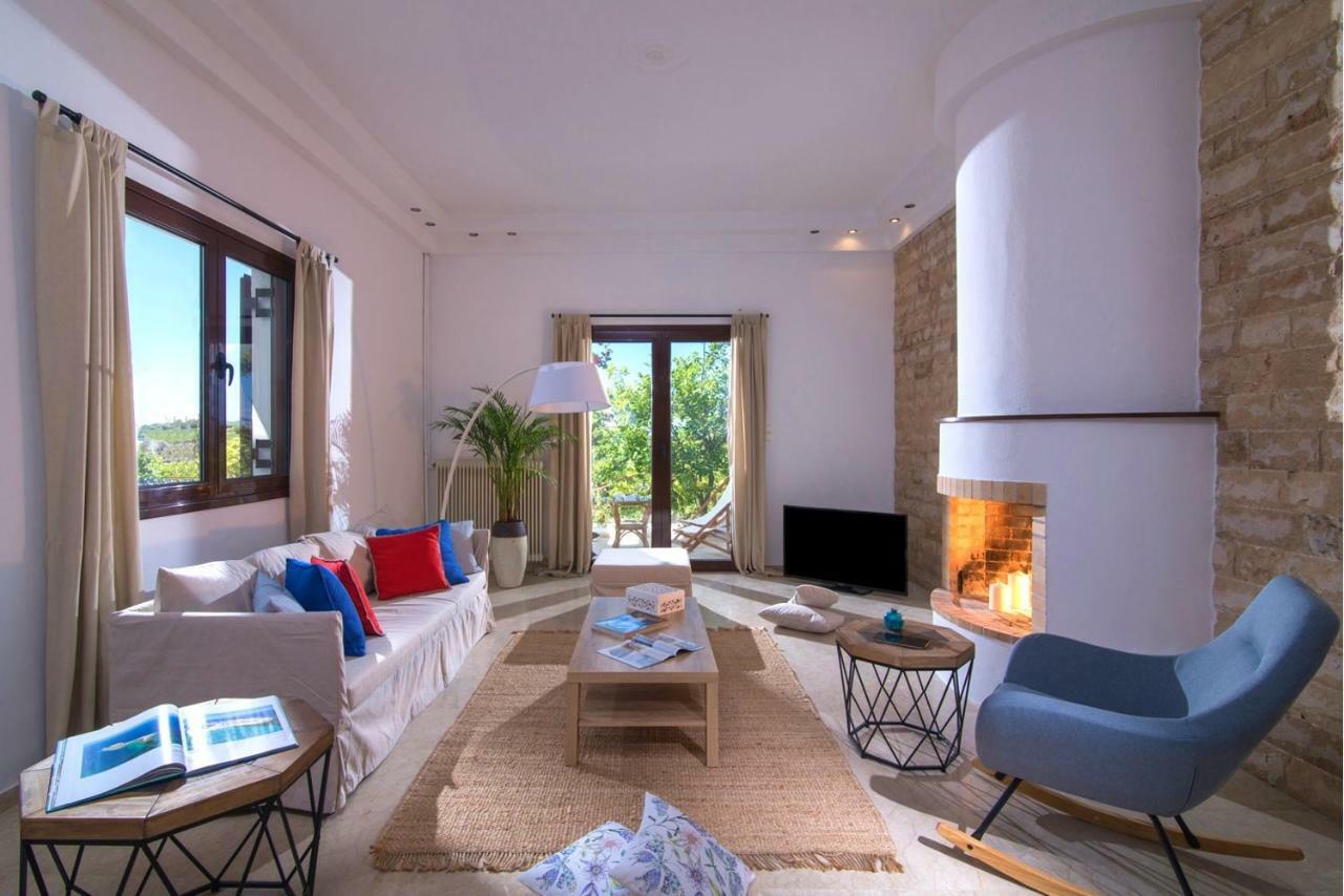 Luxury Villa Rosita W Heated Pool - Nature And Relax Epano Vathia Buitenkant foto